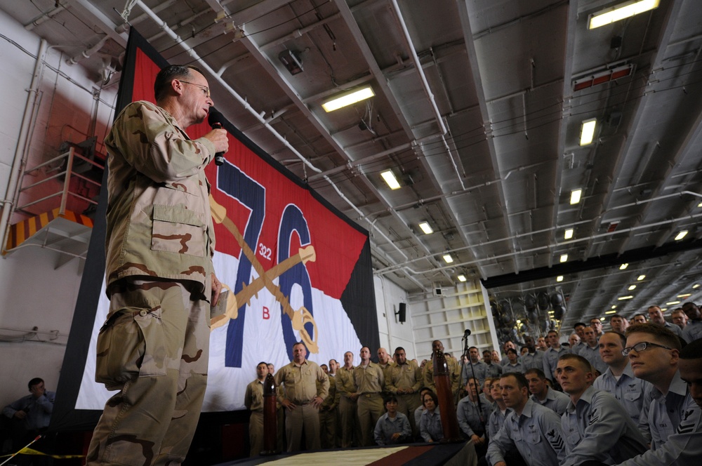 Chairman of Joint Chiefs, Celebrities Embark USS Ronald Reagan