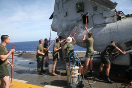 Aviation Combat Element Completes Wash Down Before Returning Home