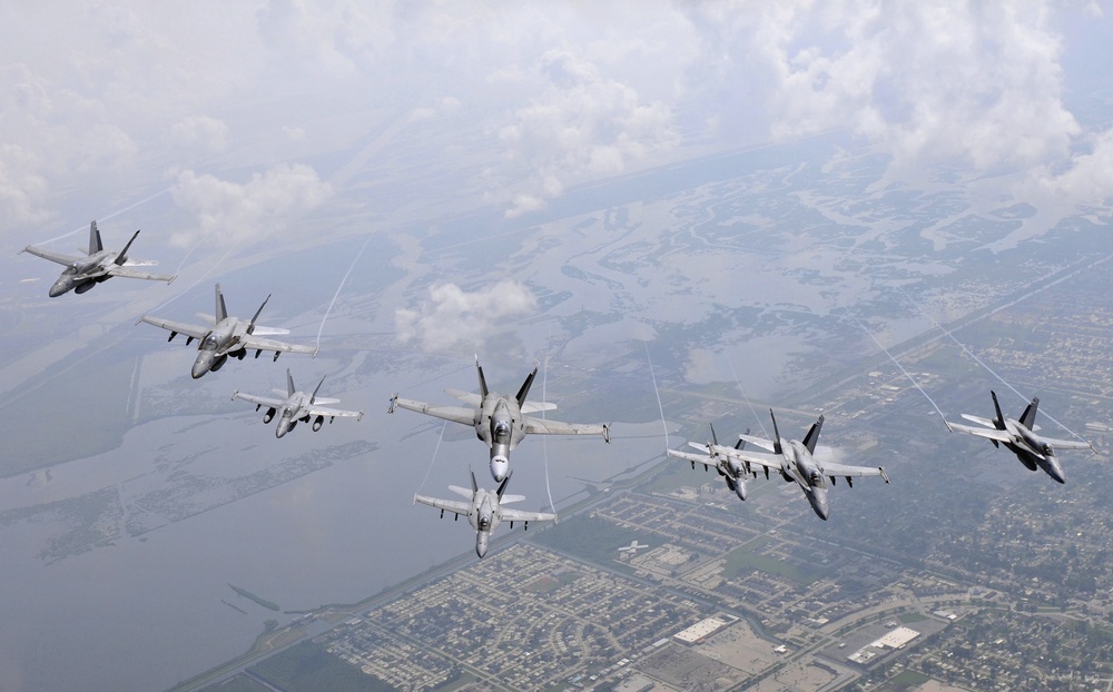 Flying over New Orleans