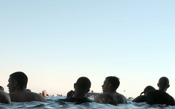Marines take advantage of swim call