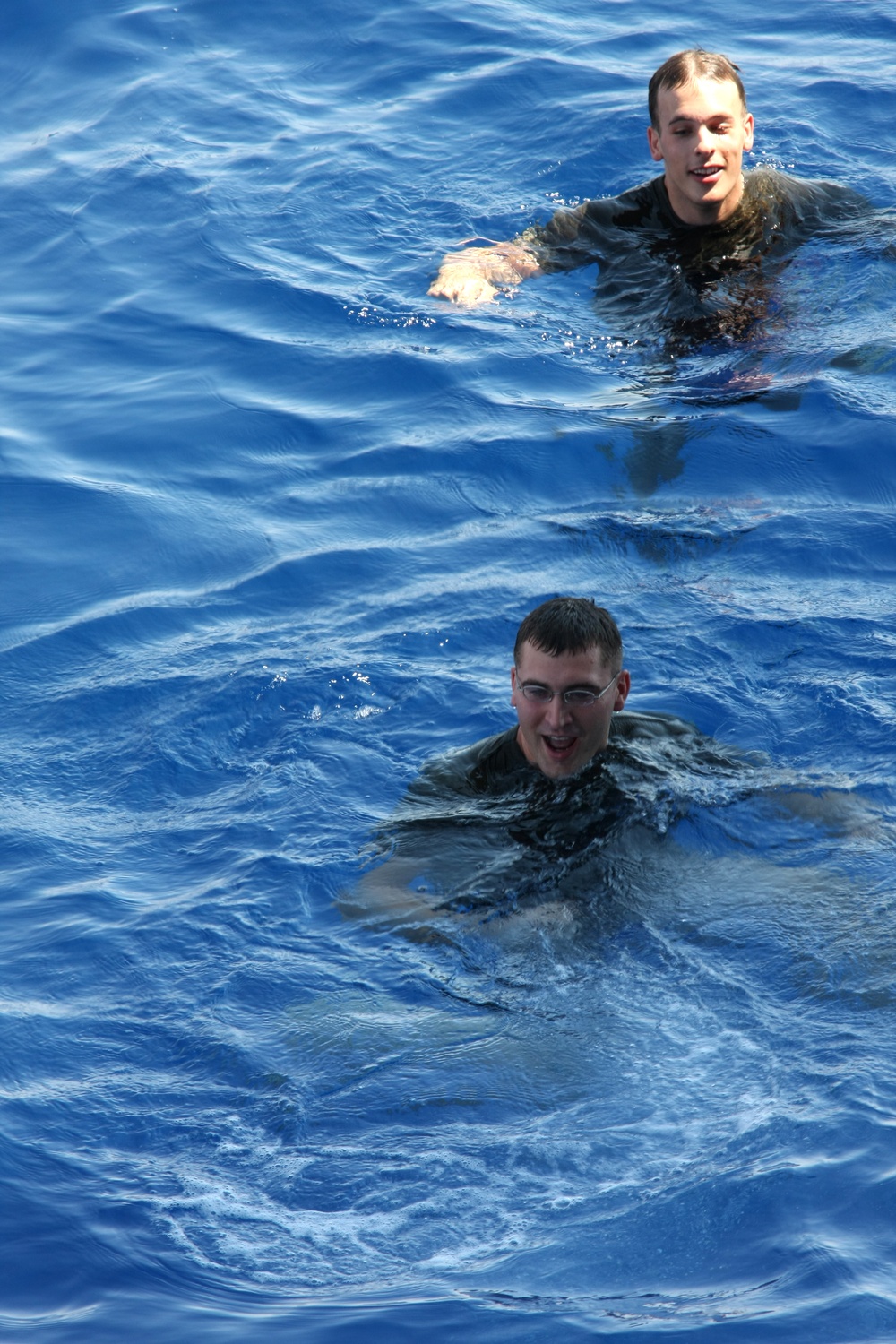 22nd Marine Expeditionary Unit, USS Bataan conduct swim call