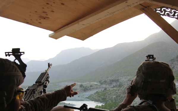 Combat Post Pirtle King maintains overwatch