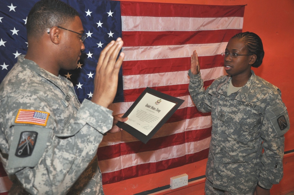 16th Sustainment Brigade re-enlistment