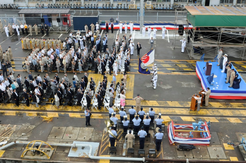 USS Blue Ridge celebrates anniversary of July 1979 arrival in Yokosuka