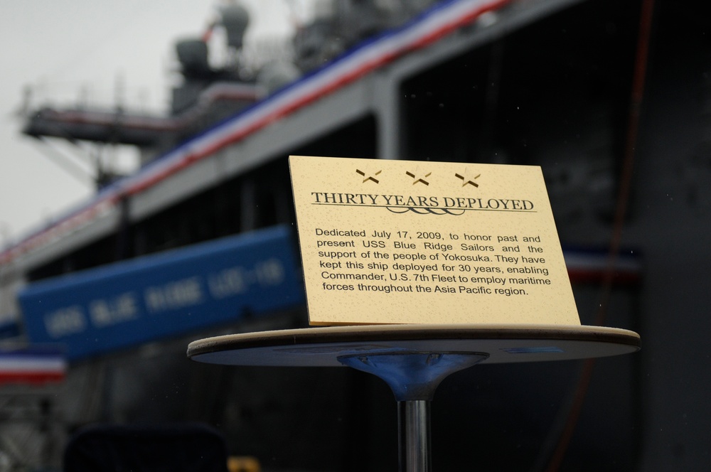 USS Blue Ridge celebrates anniversary of July 1979 arrival in Yokosuka