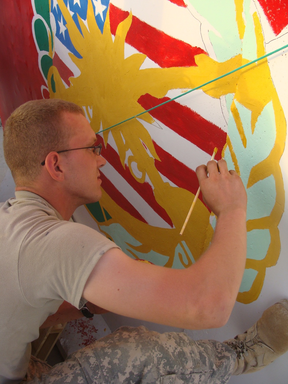 Sabers wield paint brushes