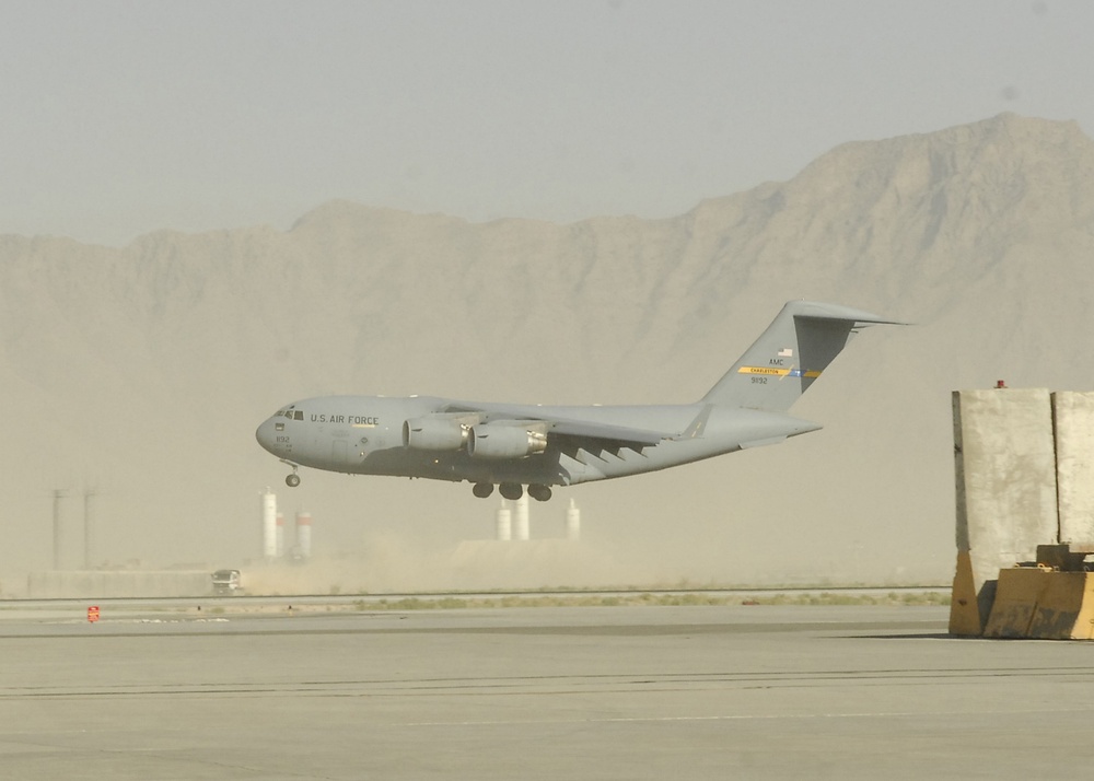 Landing at Bagram Airfield