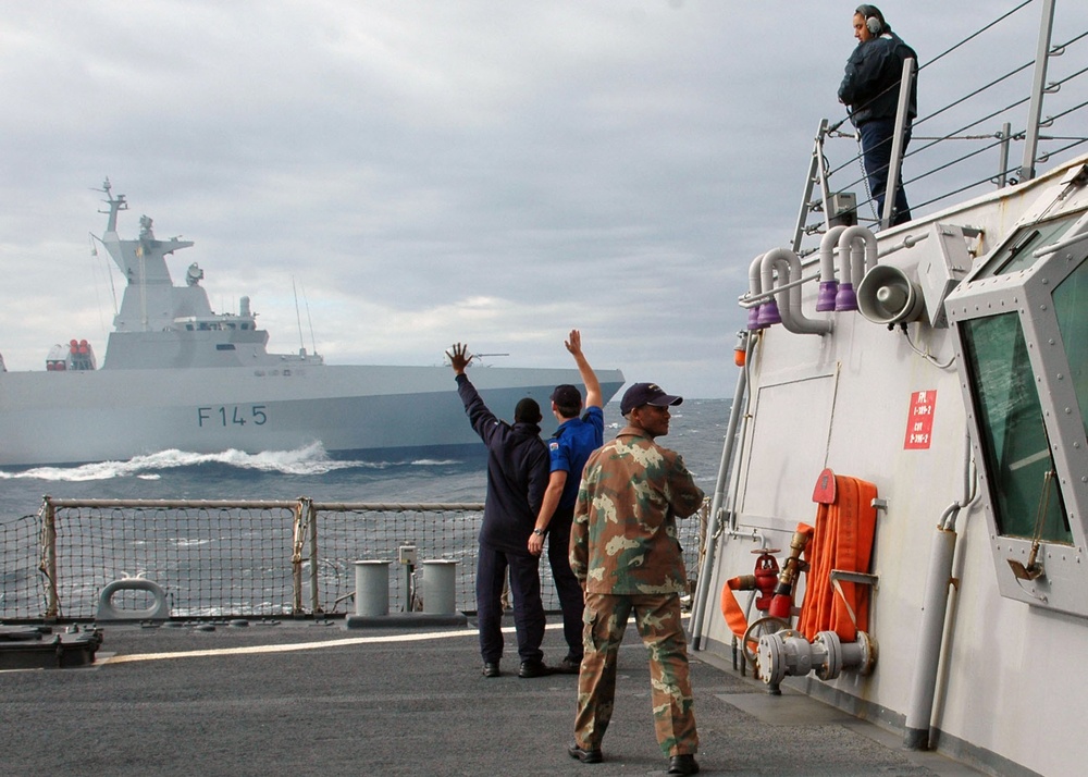 SAS Amatola in the Indian Ocean