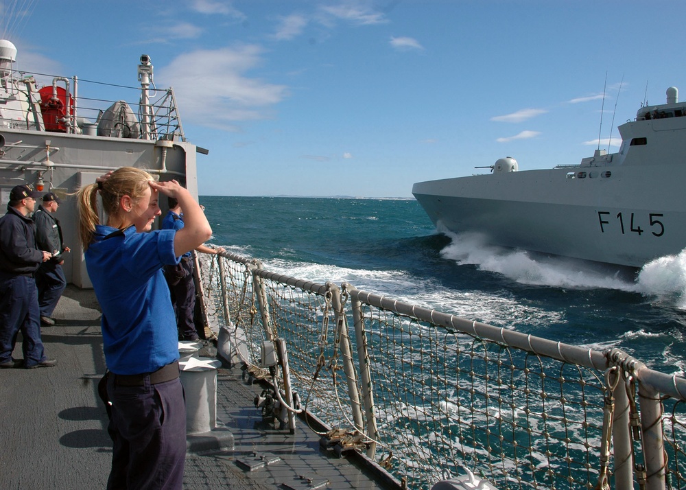 SAS Amatola in the Indian Ocean