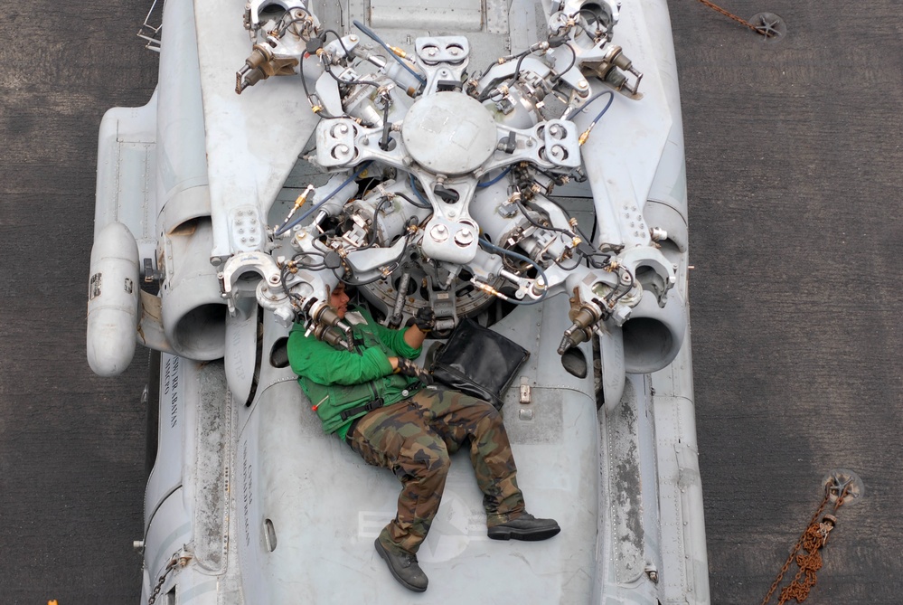 Flight operations aboard USS Ronald Reagan