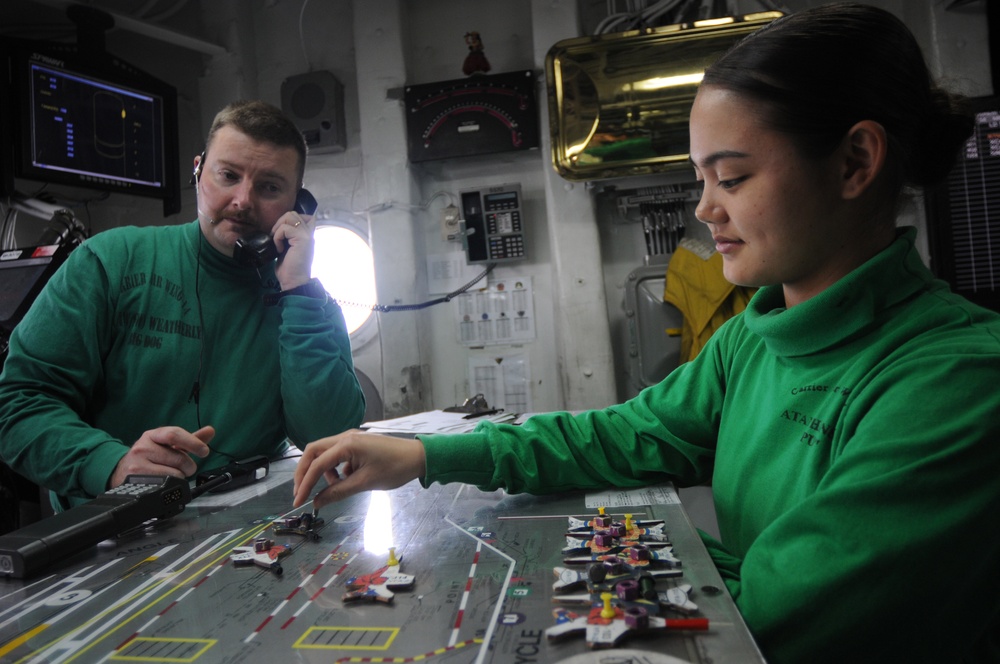 Flight operations aboard USS Ronald Reagan