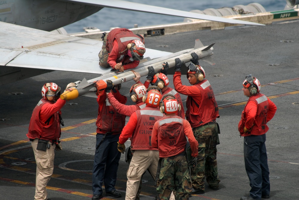 Flight operations aboard USS Ronald Reagan