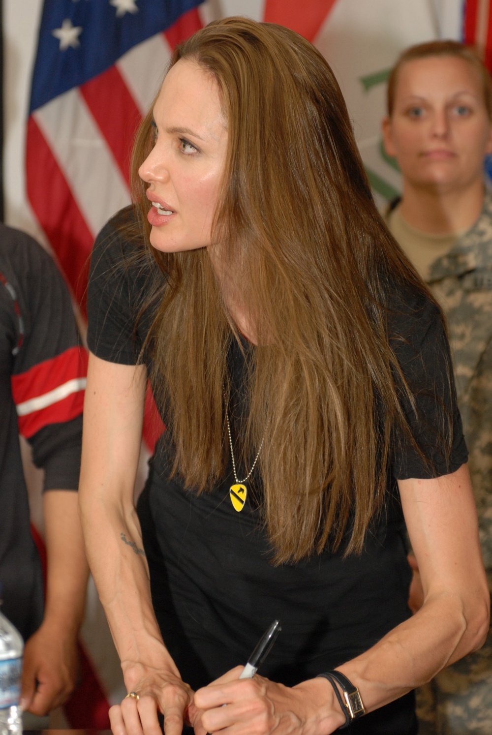 Angelina Jolie visits 1st Cavalry, Multi-National Division - Baghdad