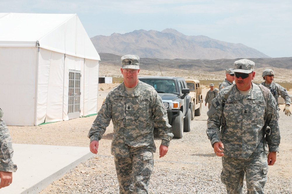 Sergeant Major of the Army visits Operation Sand Castle 2009