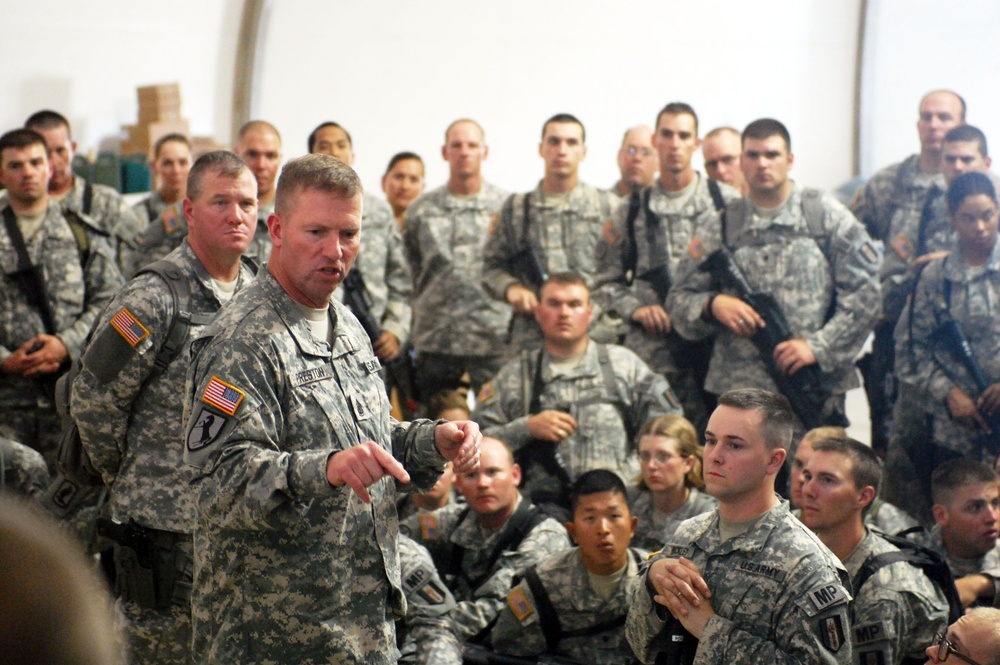 Sergeant Major of the Army Visits Operation Sand Castle 2009