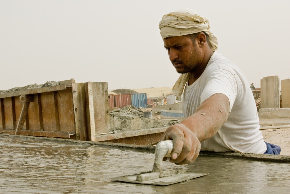 Improving our foxhole: Firm fabricates T-wall segments on Contingency Operating Base Basra