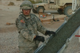 Combat Engineers Build New Helipad at National Training Center