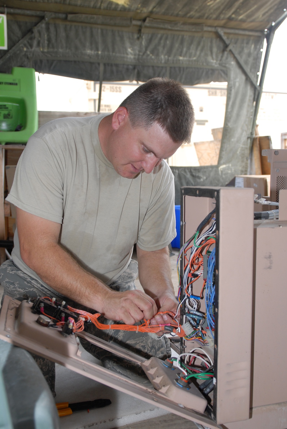 474th Expeditionary Civil Engineer Squadron maintains equipment