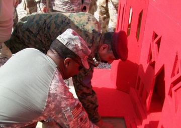 5th Iraqi Army Field Engineer Regiment and Joint Task Force Eagle Soldiers build Engineering skills and Partnership during Construction of an Engineer Castle