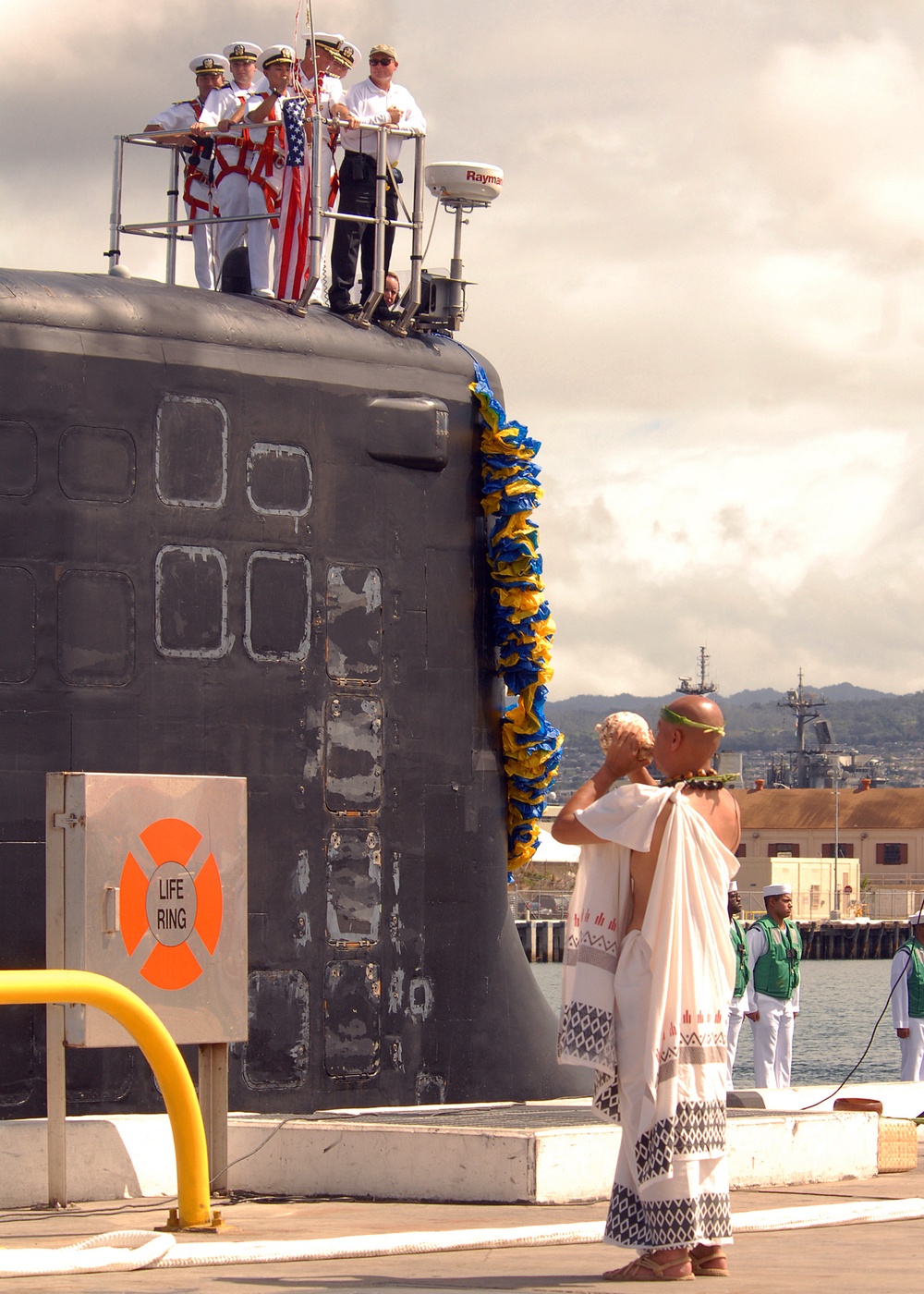 USS Hawaii arrival ceremony