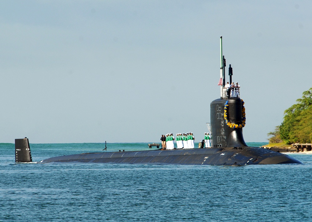 USS Hawaii arrival ceremony