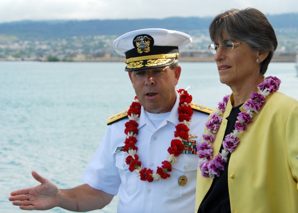 USS Hawaii arrival ceremony