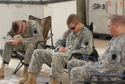 Soldiers see big benefit in small group worship service at Camp Taji, Iraq