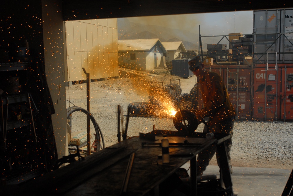 Iron men cut apart potential weapons