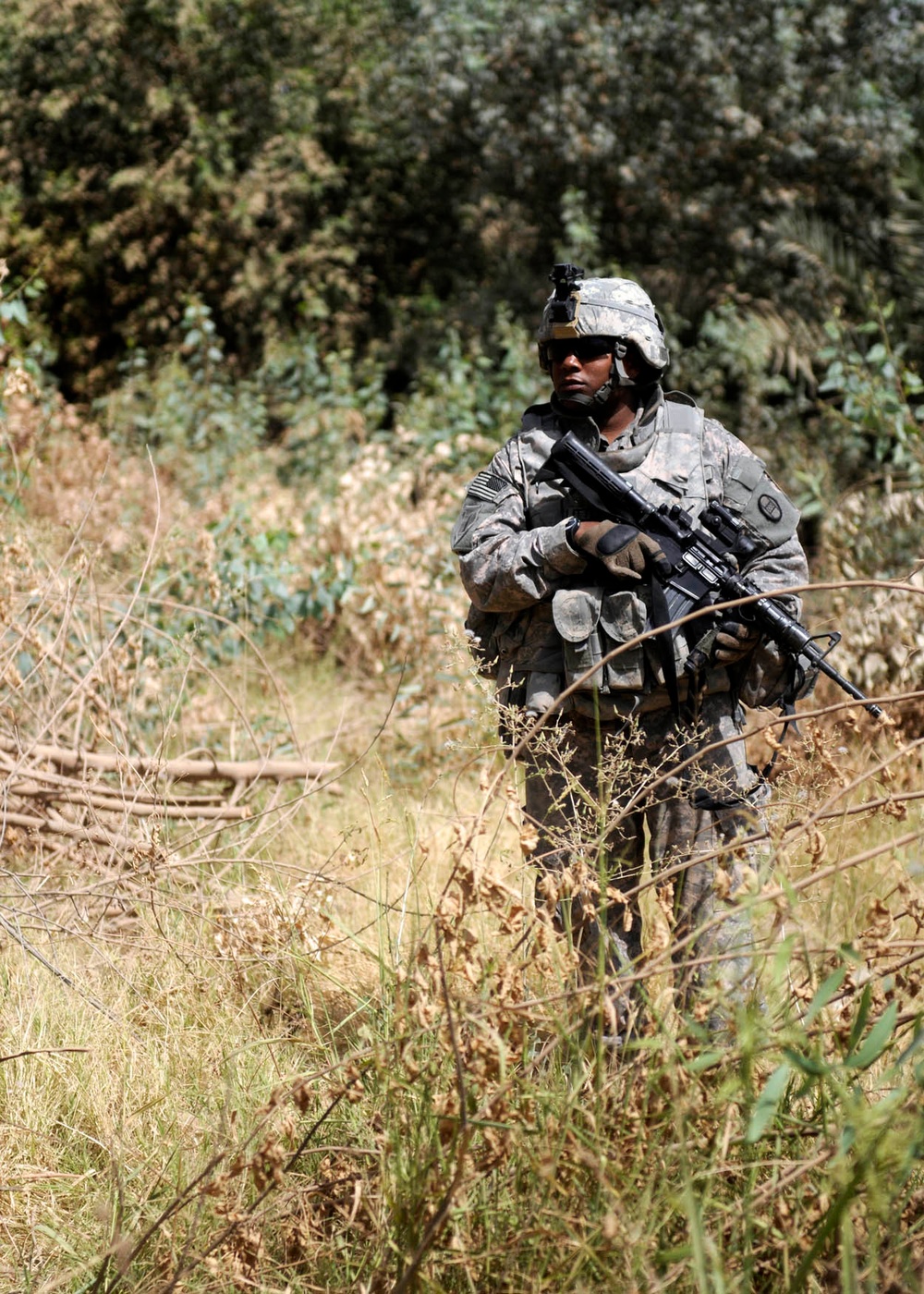 113th Field Artillery Soldiers patrol