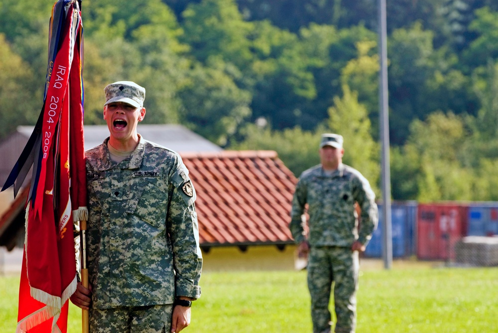 Gen. Carter F. Ham awards 133rd Engineering Battalion Battle Streamer