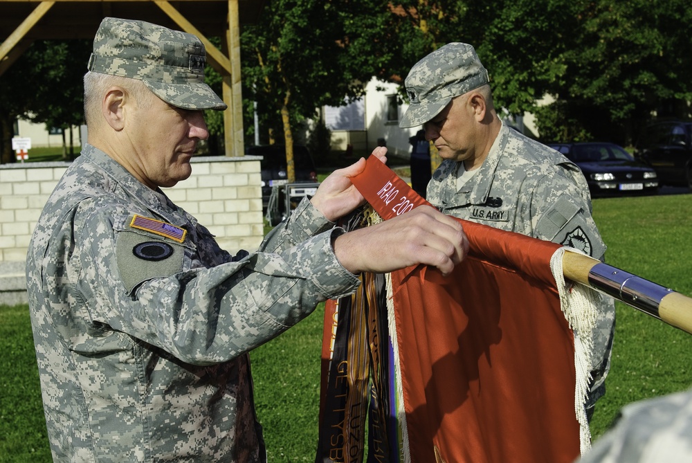 Gen. Carter F. Ham awards 133rd Engineering Battalion Battle Streamer