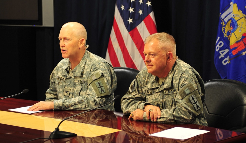32nd Brigade Commander and Command Sergeant Major Speak With Wisconsin Media