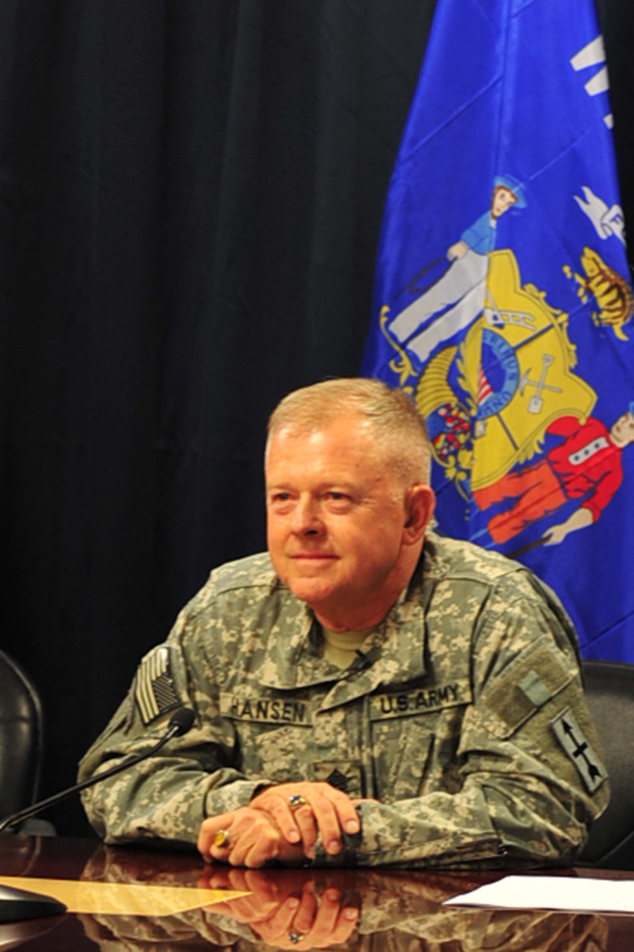 32nd Brigade Command Sergeant Major Speaks With Wisconsin Media