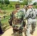 Commander of the California Army National Guard patrols with his troops