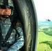 Commander of the California Army National Guard patrols with his troops