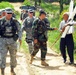 Commander of the California Army National Guard patrols with his troops