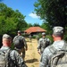 Commander of the California Army National Guard patrols with his troops