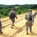 Commander of the California Army National Guard patrols with his troops