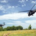 Commander of the California Army National Guard patrols with his troops