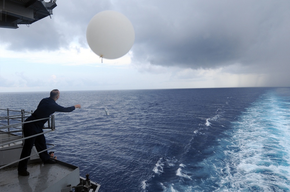 Weather Balloon on USS Carl Vinson