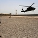 Helicopters operate at Forward Operating Base Warhorse