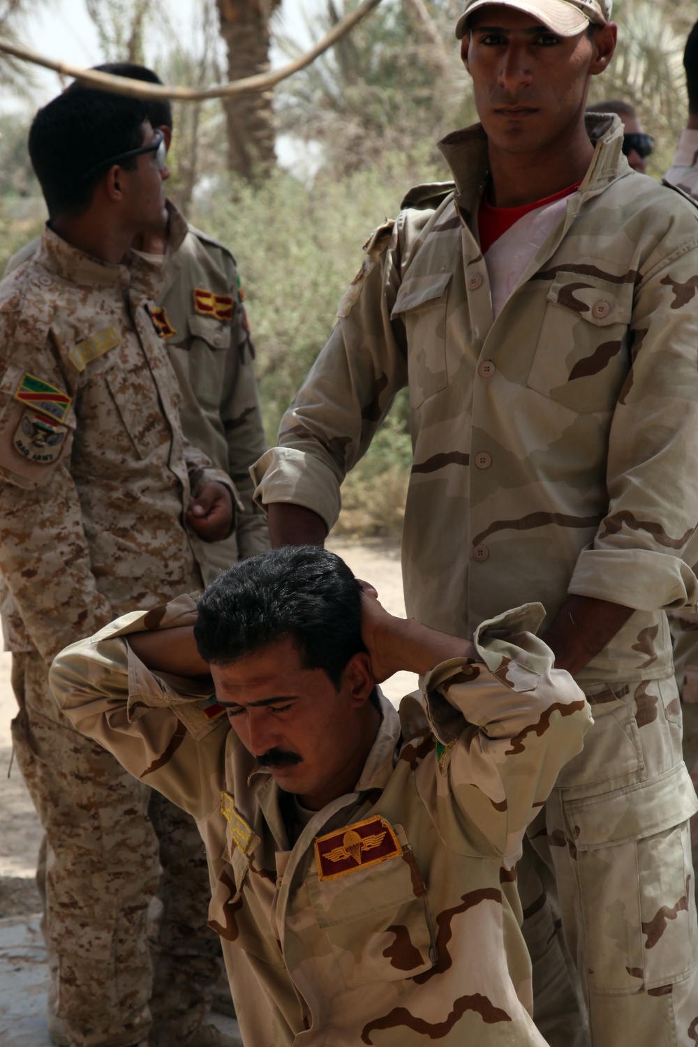 Iraqi soldiers training