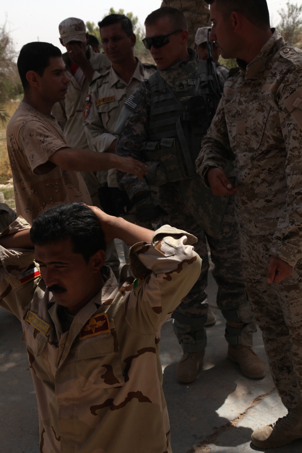 Iraqi soldiers training