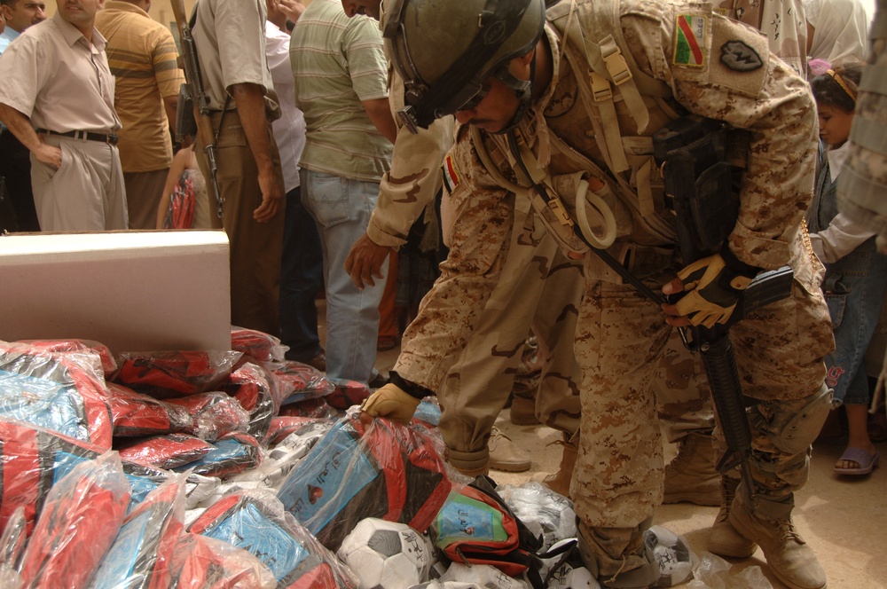 Bags and soccer balls handed out in Tarmiyah