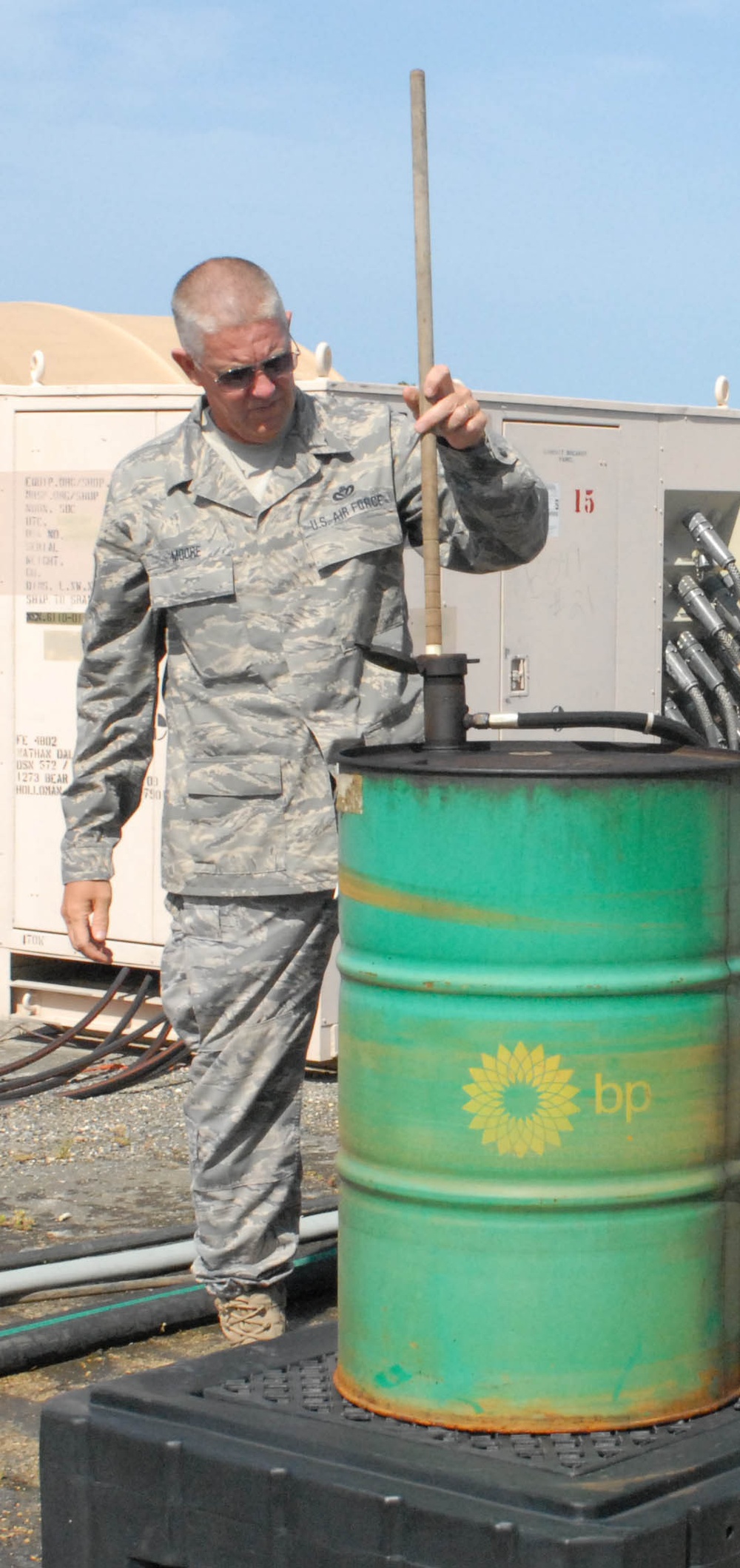 Airman Inspects Fuel