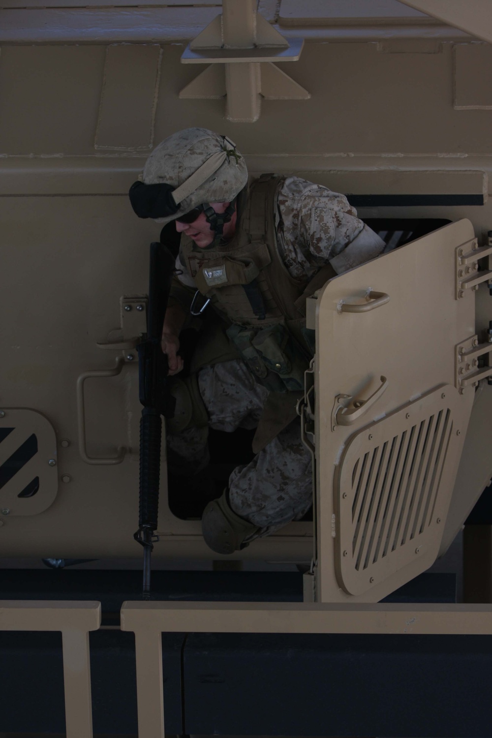 Combat Center tumbles with first MRAP trainer in U.S.