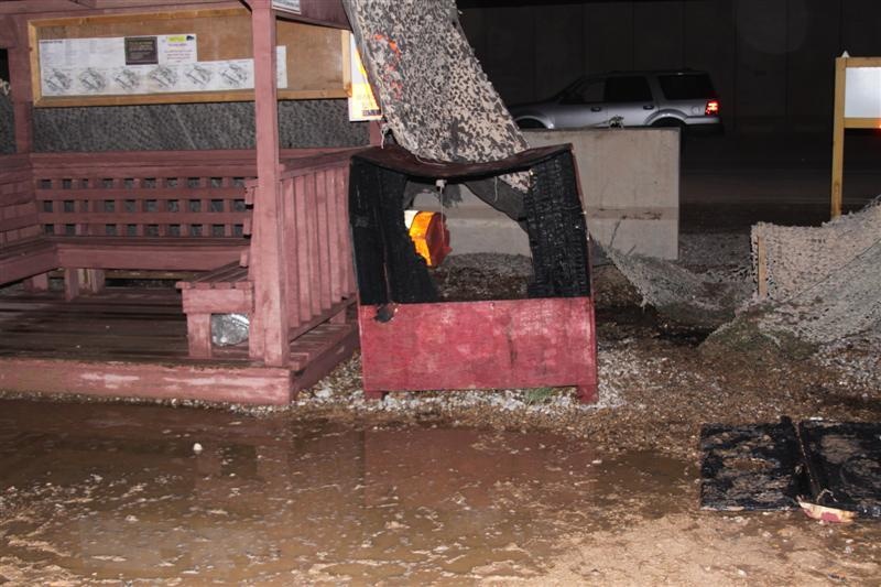 Careless cigarette ignites ammo box blaze