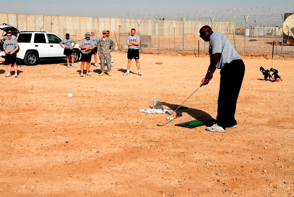 Soldiers, children golf to connect