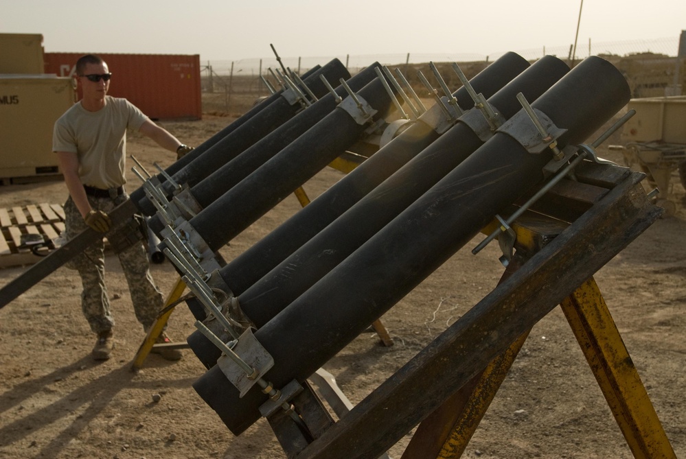 EOD Finds Rocket Rail System Following IDF Attack