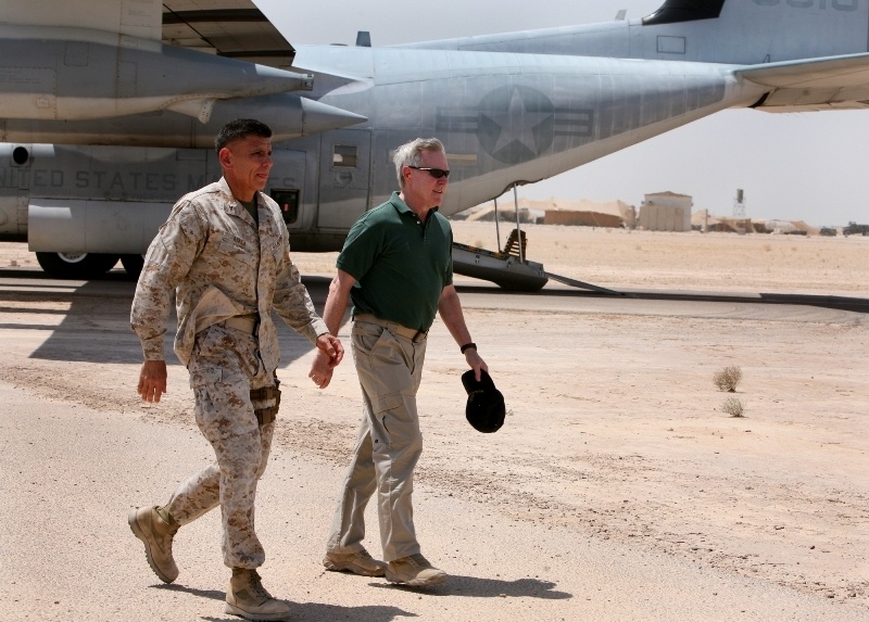 Secretary of the Navy Visits Taqaddum-based Service Members